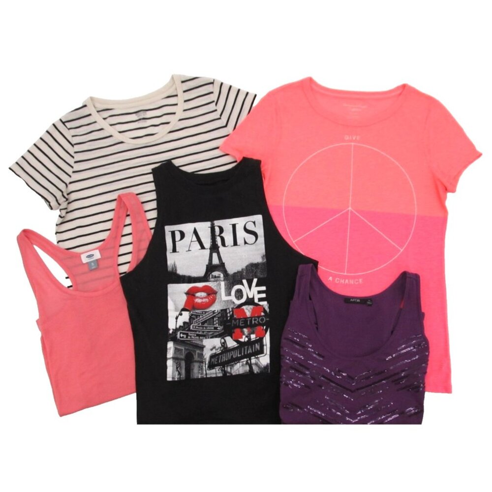 Womens Mixed T-Shirt Tank Top Bundle XL Graphic Tee AEO Old Navy Mossimo